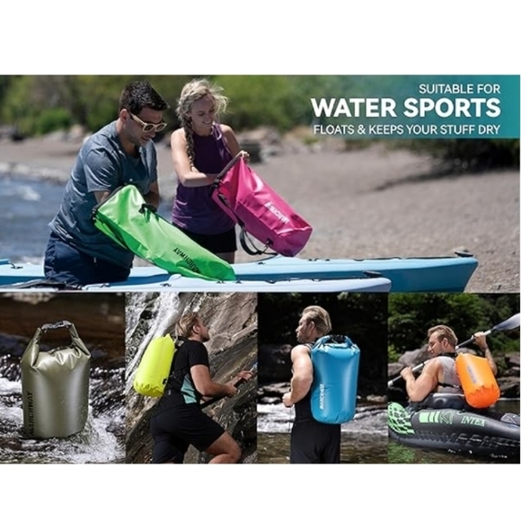 MARCHWAY Pink Waterproof Dry Bag Backpack - 10L - Picture 15 of 16